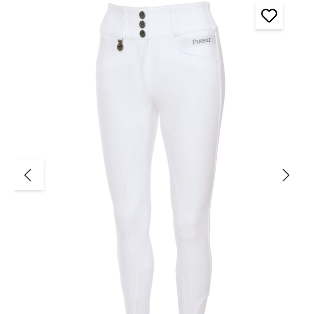 White Full Seat Pikeur Breeches